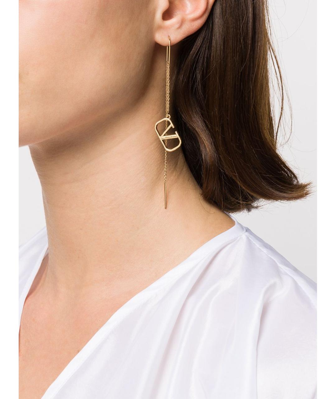 VALENTINO Золотые металлические серьги, фото 4