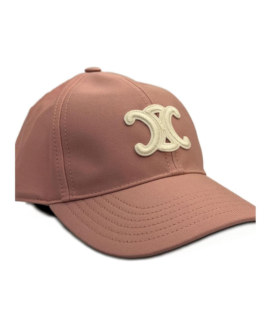 CELINE Розовая хлопковая кепка, фото 2