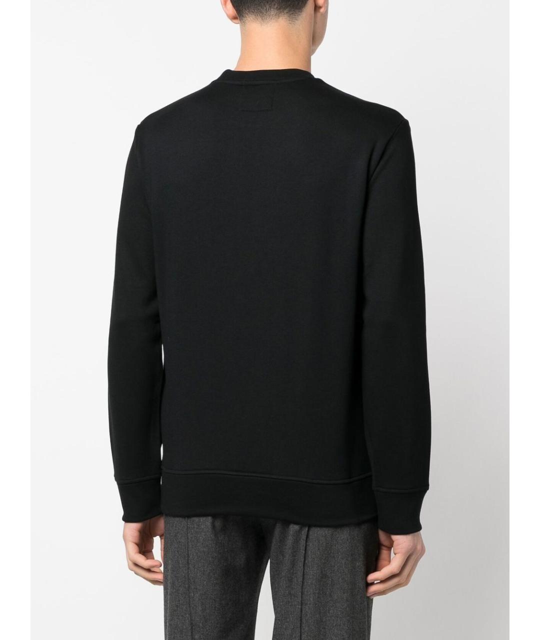 EMPORIO ARMANI Черный хлопковый джемпер / свитер, фото 2