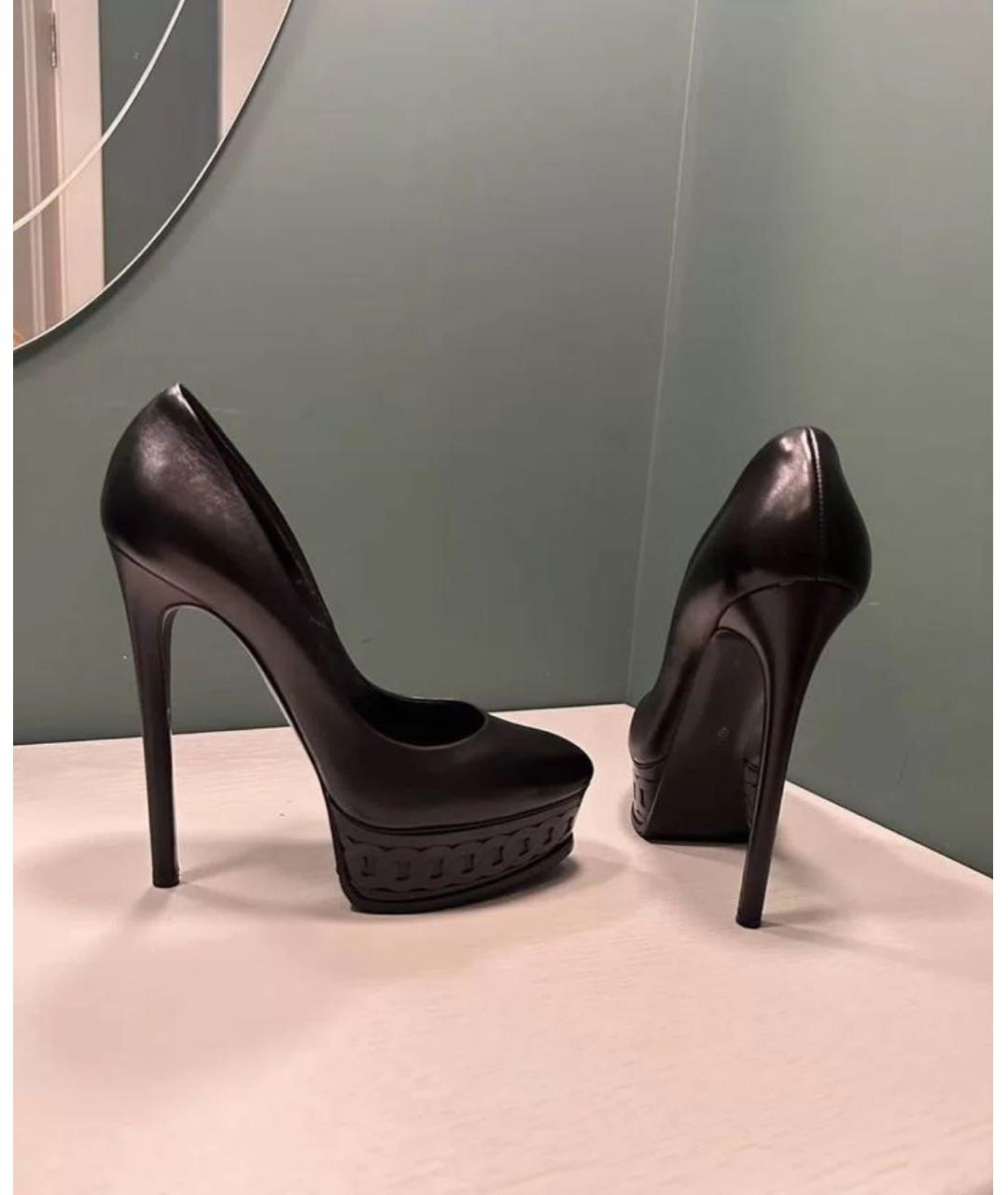 CASADEI Черные кожаные туфли, фото 4