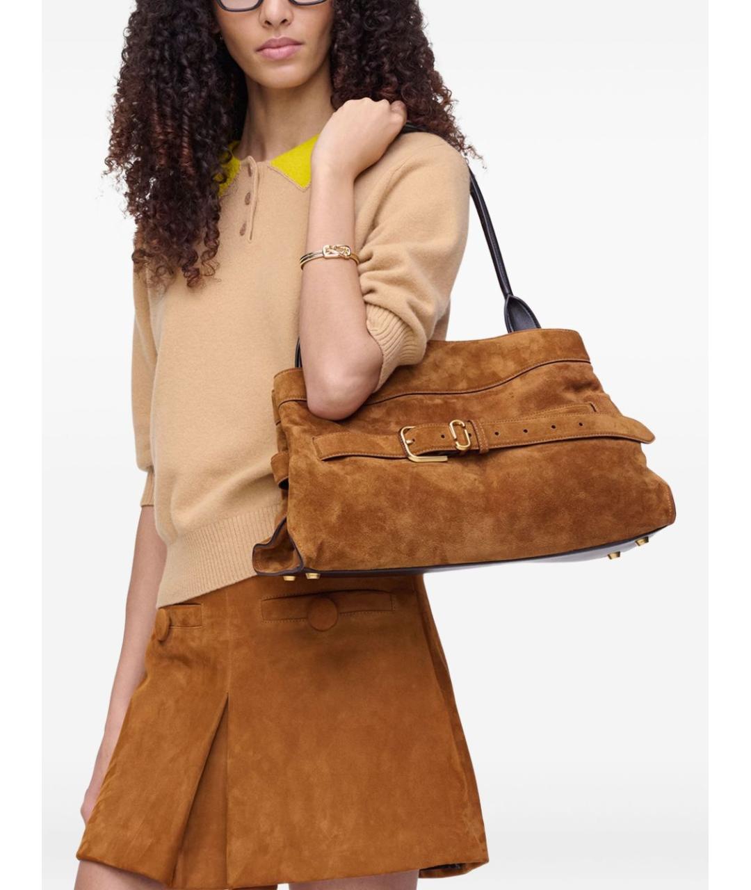 MARC JACOBS Коричневая замшевая сумка через плечо, фото 2