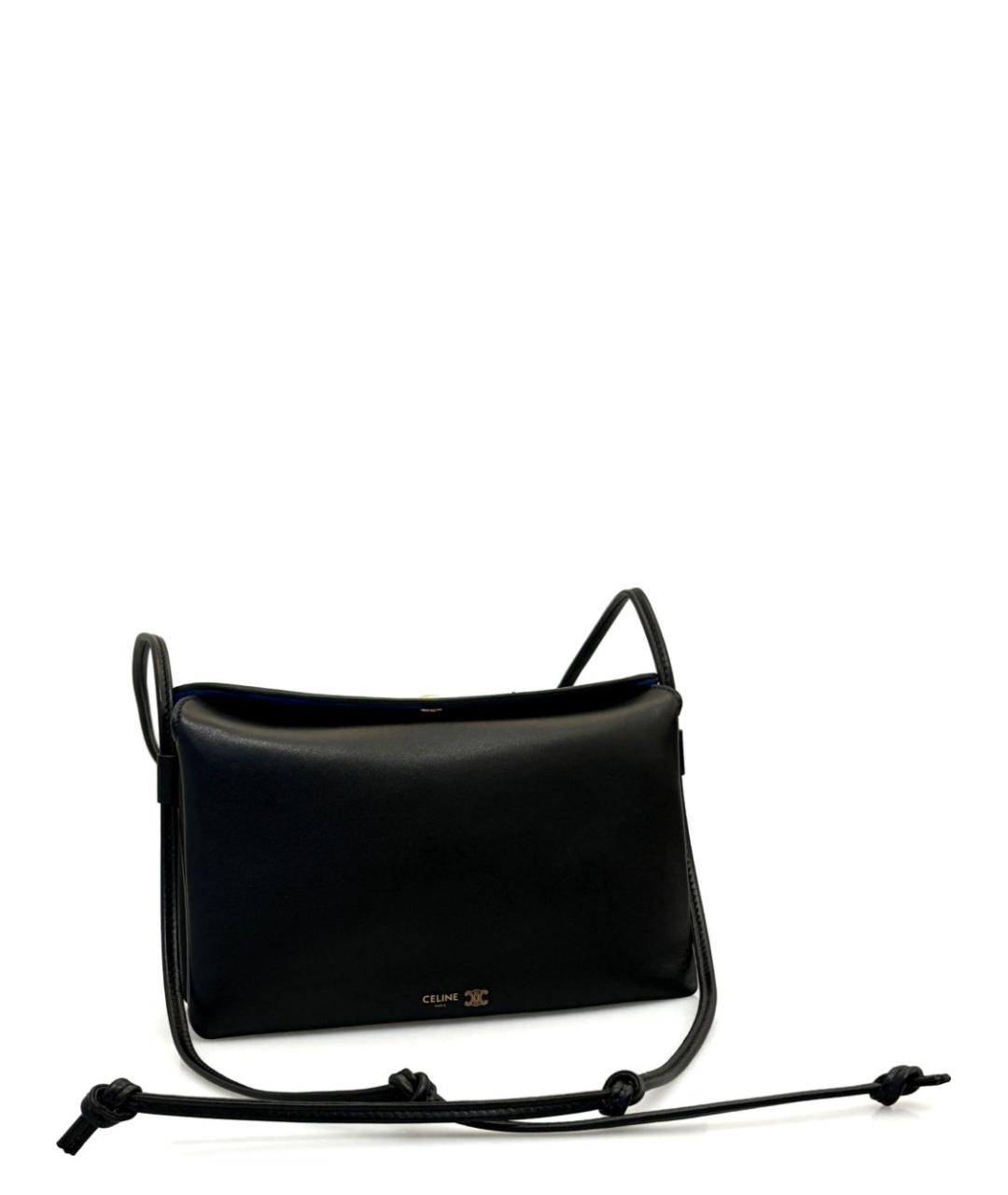 CELINE Черная кожаная сумка через плечо, фото 1