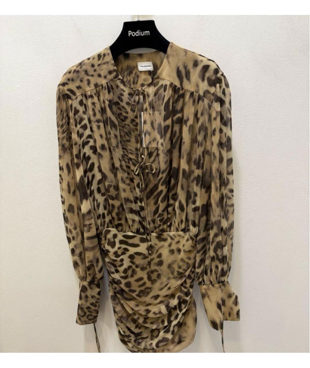 THE ANDAMANE Коричневое полиэстеровое коктейльное платье, фото 6