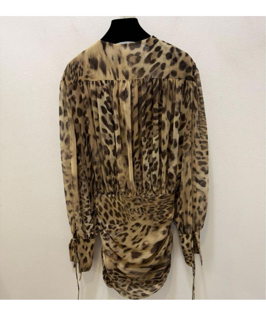 THE ANDAMANE Коричневое полиэстеровое коктейльное платье, фото 3