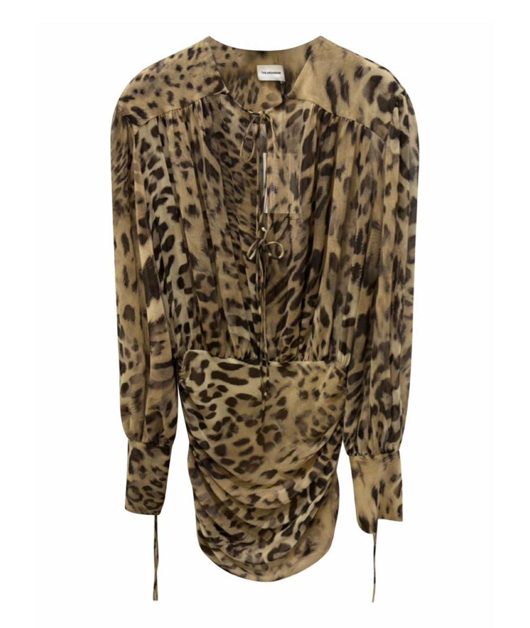 THE ANDAMANE Коричневое полиэстеровое коктейльное платье, фото 1