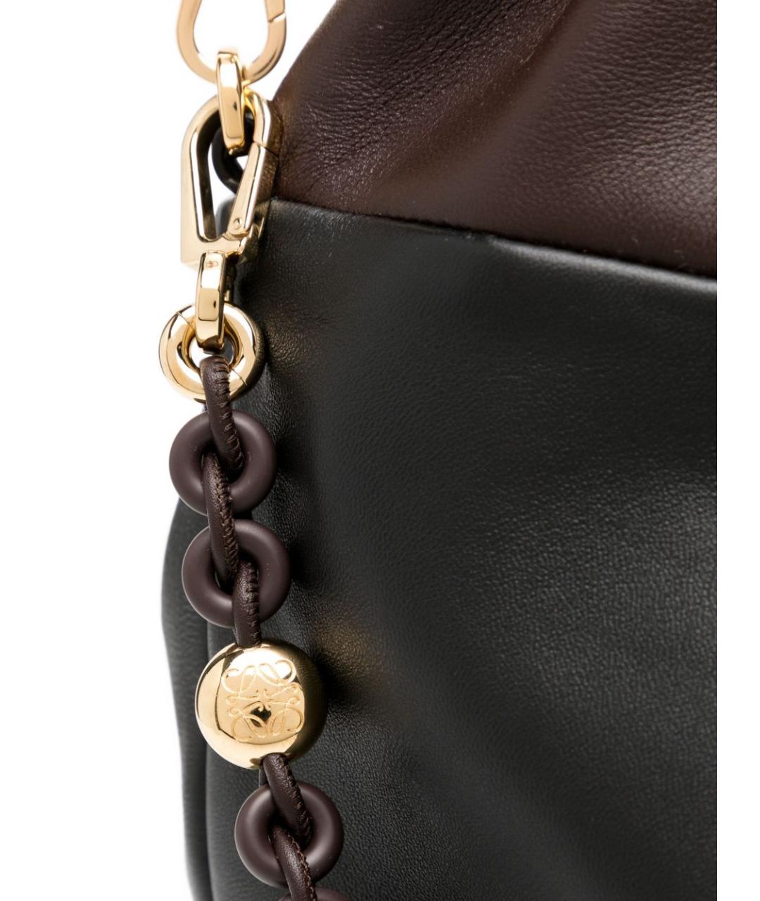 LOEWE Черная кожаная сумка тоут, фото 3