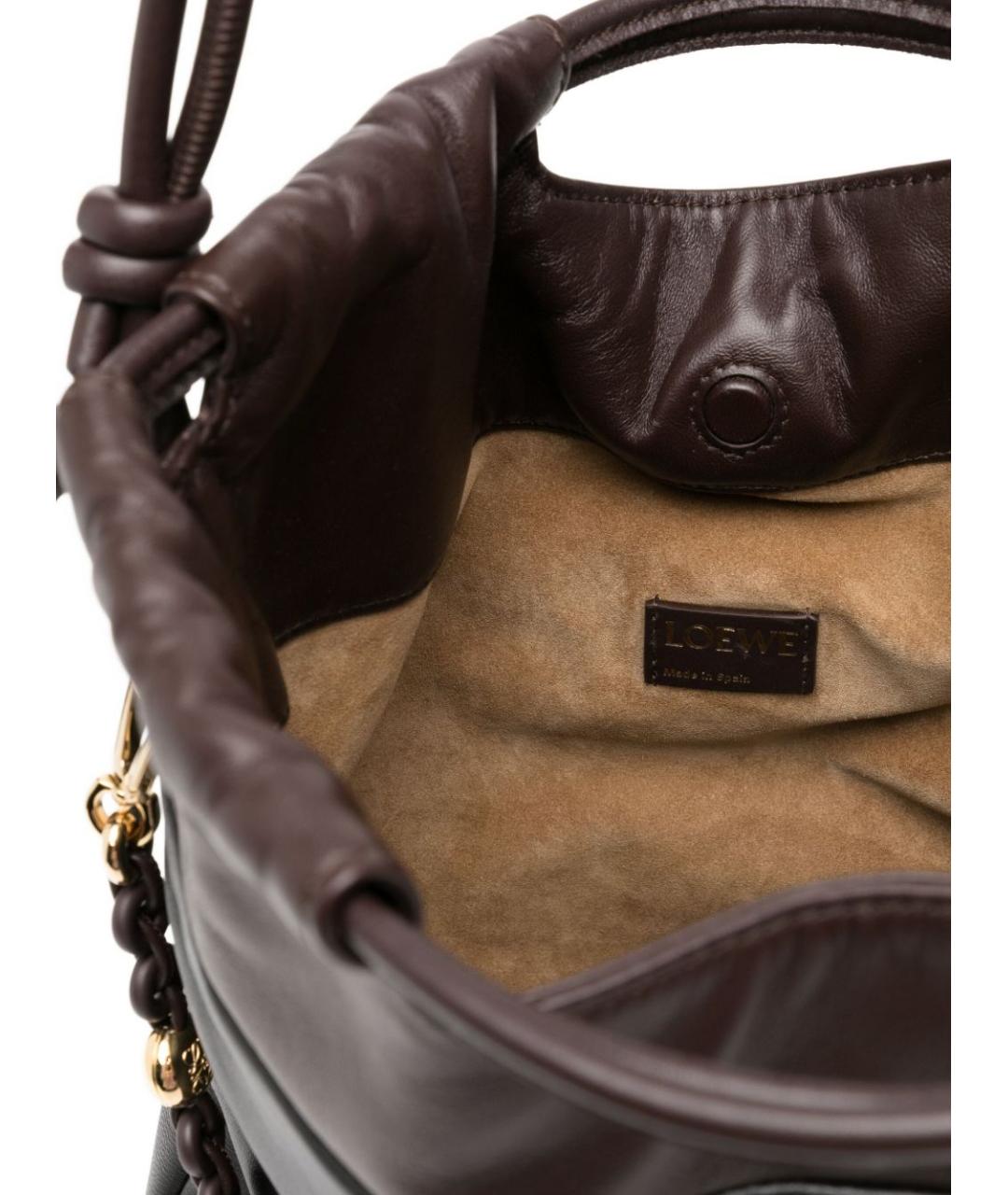 LOEWE Черная кожаная сумка тоут, фото 2