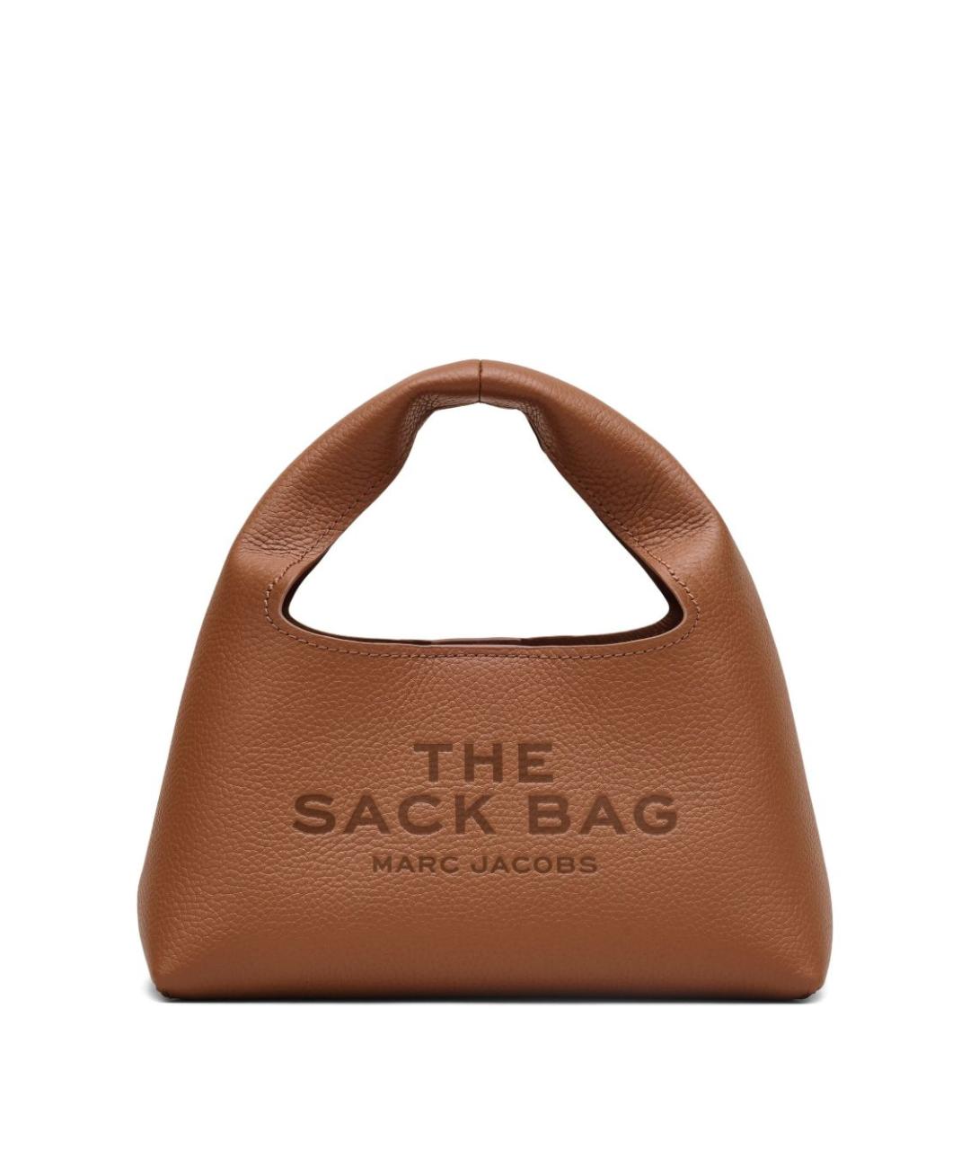 MARC JACOBS Коричневая кожаная сумка с короткими ручками, фото 1