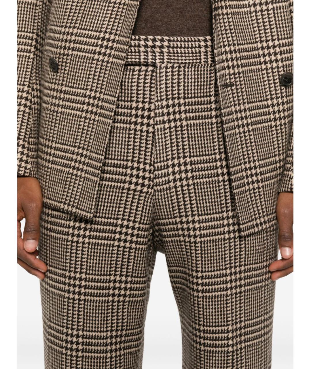 EMPORIO ARMANI Коричневые повседневные брюки, фото 4