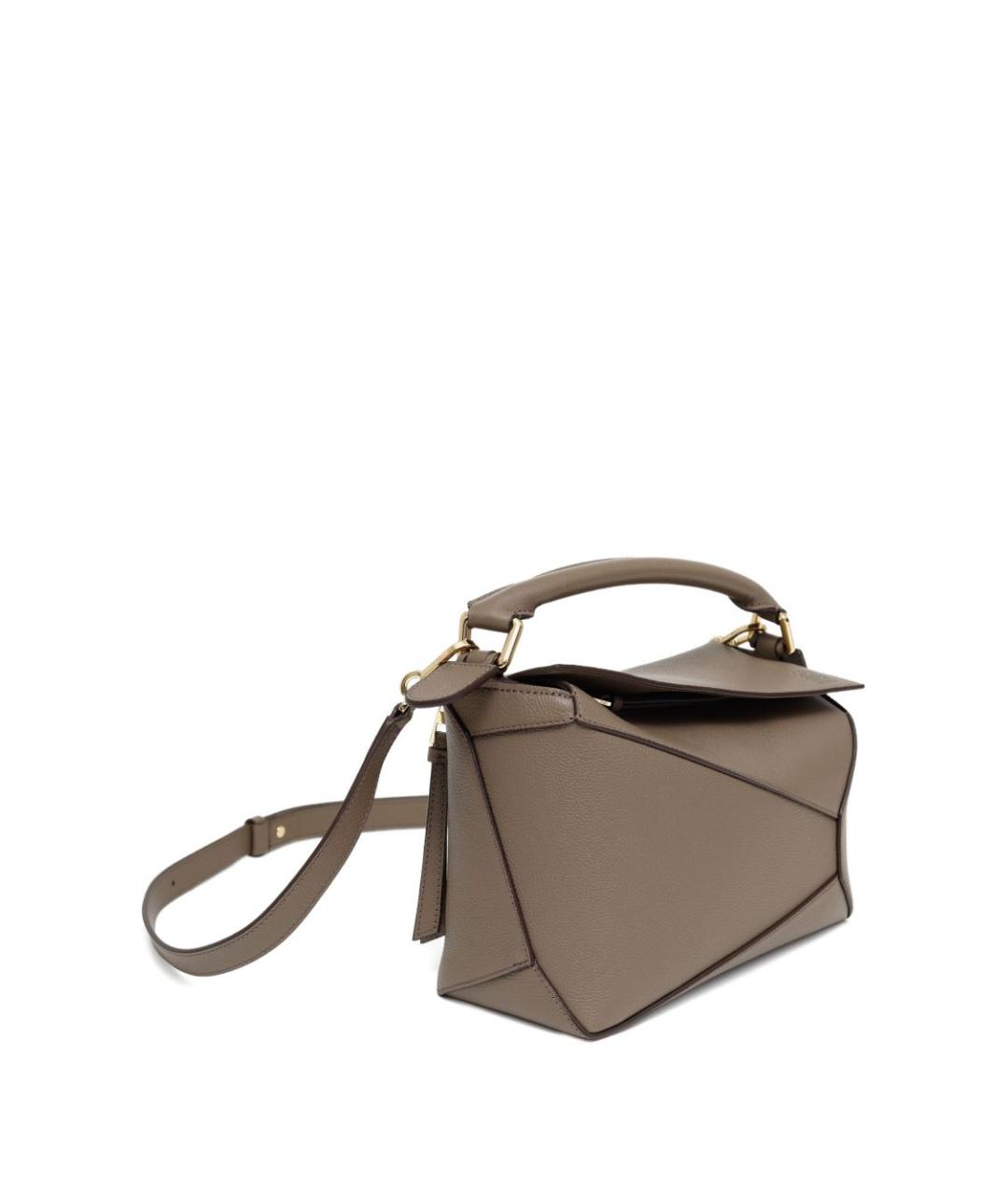 LOEWE Серая кожаная сумка тоут, фото 3