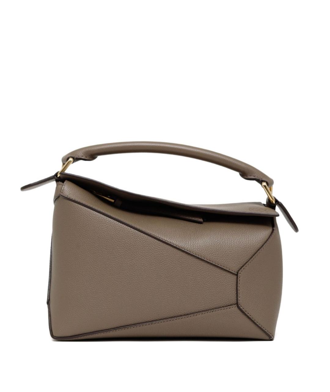 LOEWE Серая кожаная сумка тоут, фото 1