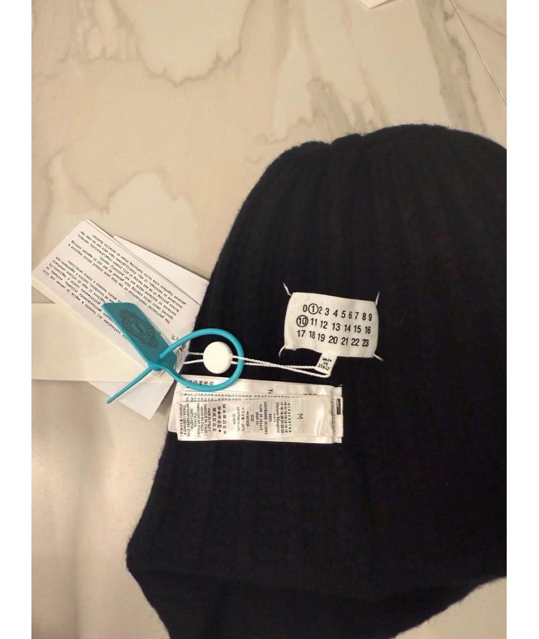 MM6 MAISON MARGIELA Черная шерстяная шапка, фото 3