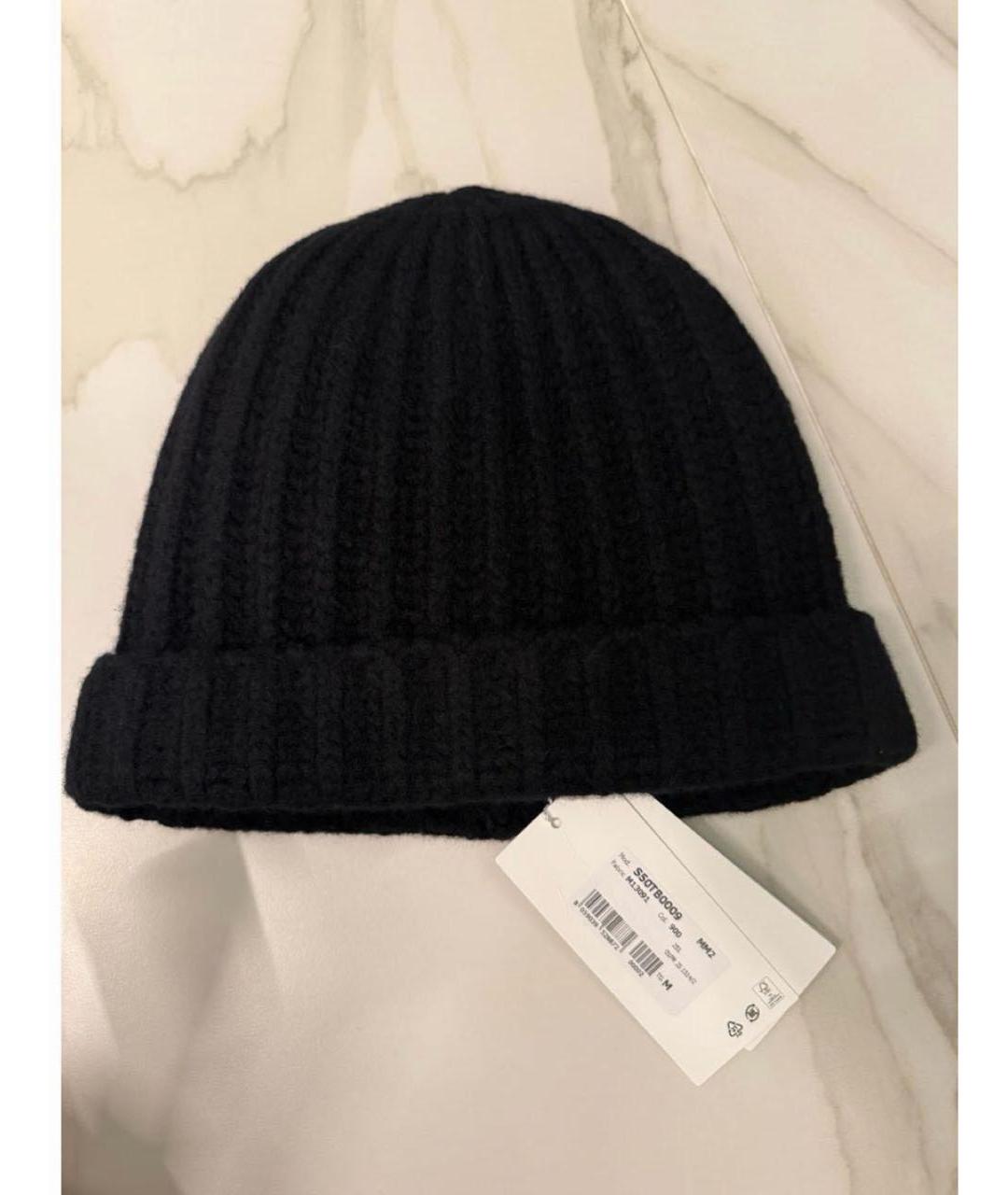 MM6 MAISON MARGIELA Черная шерстяная шапка, фото 4