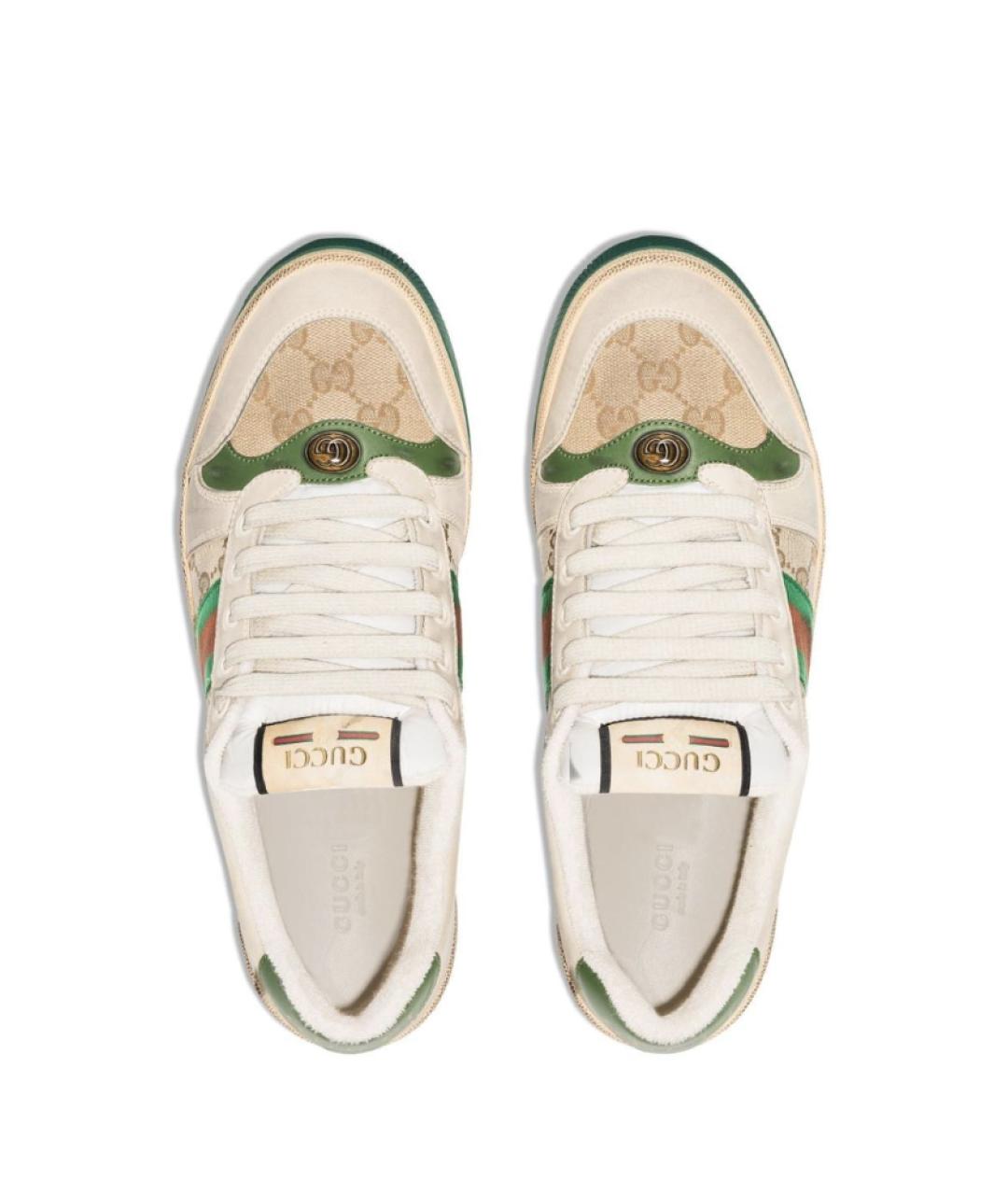 GUCCI Бежевые текстильные кеды, фото 2