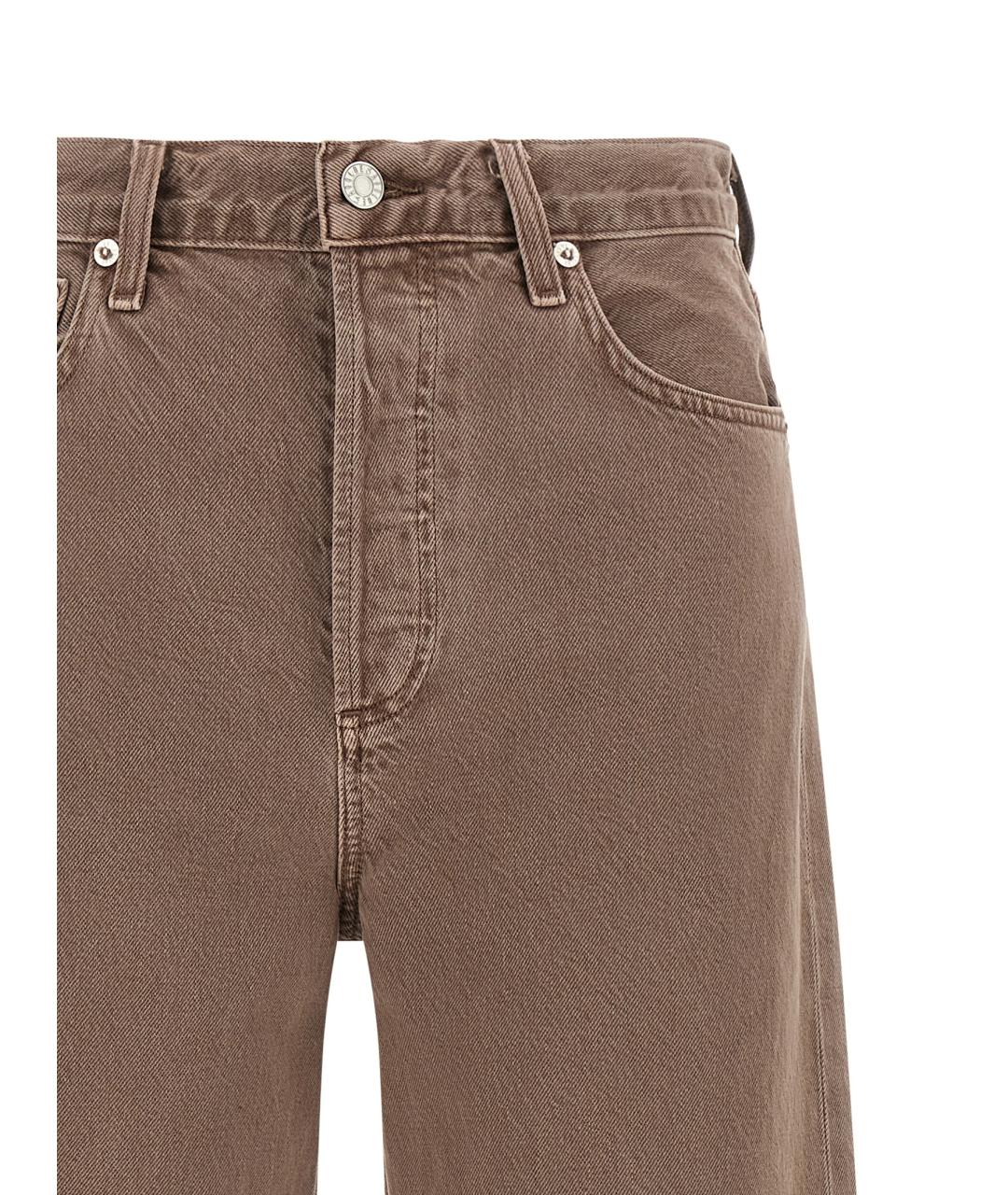 AGOLDE Бежевые хлопковые прямые джинсы, фото 2