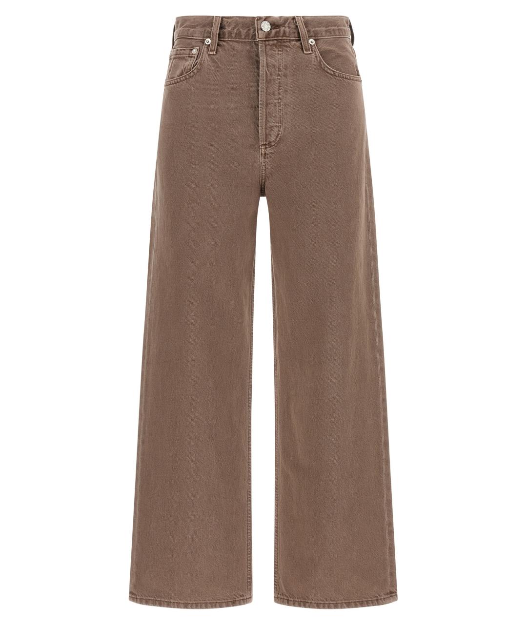 AGOLDE Бежевые хлопковые прямые джинсы, фото 1