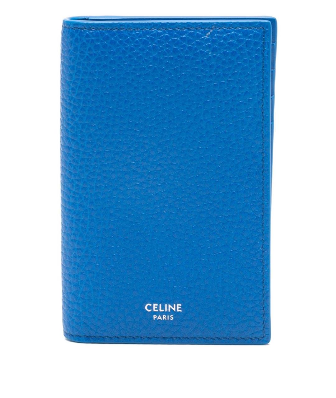 CELINE Голубой кожаный кардхолдер, фото 1