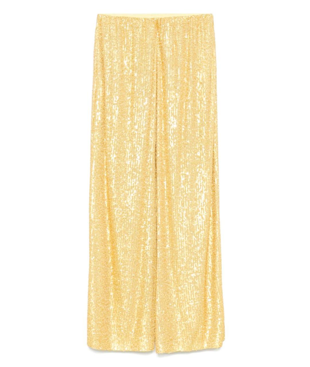 NORMA KAMALI Желтые полиэстеровые прямые брюки, фото 1