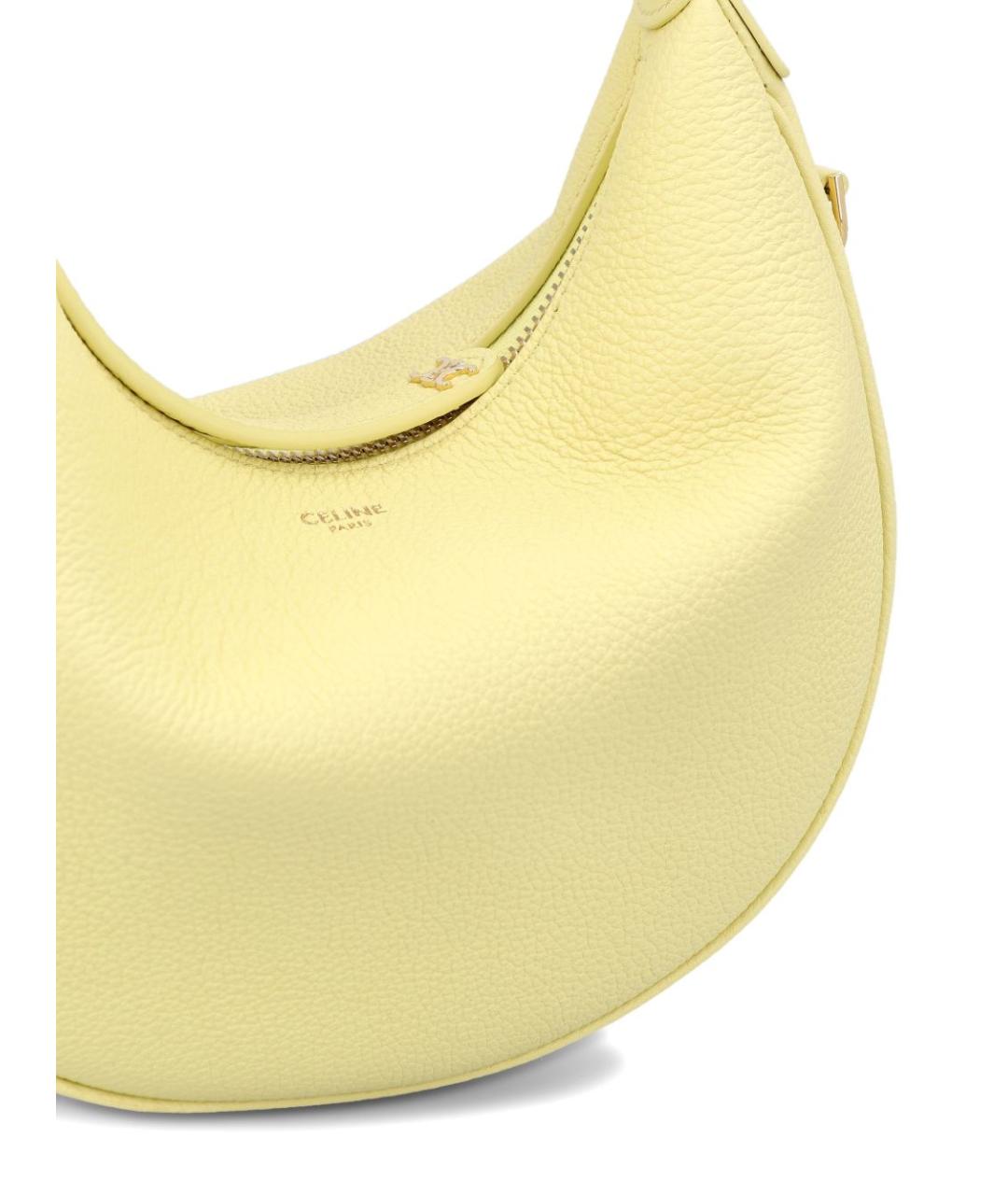 CELINE Желтая кожаная сумка тоут, фото 2