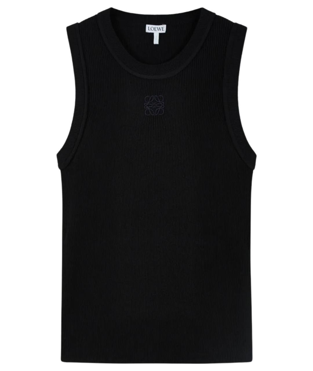 LOEWE Черная хлопковая майка, фото 1