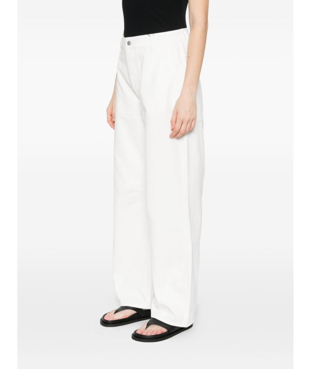 HERSKIND Белые хлопковые прямые джинсы, фото 3