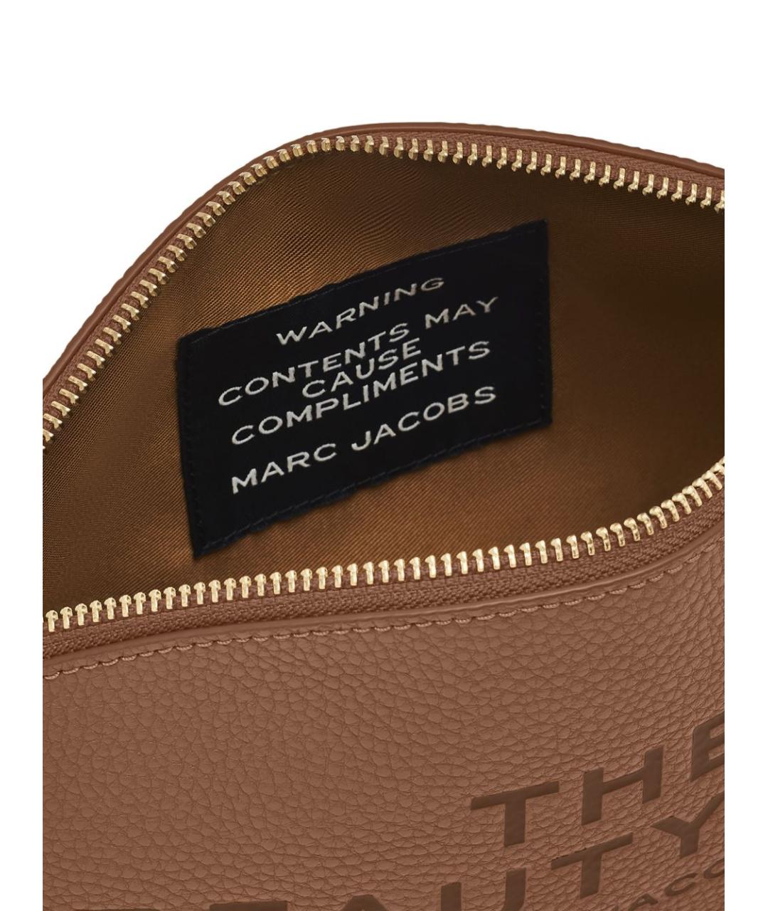 MARC JACOBS Коричневая кожаная косметичка, фото 3