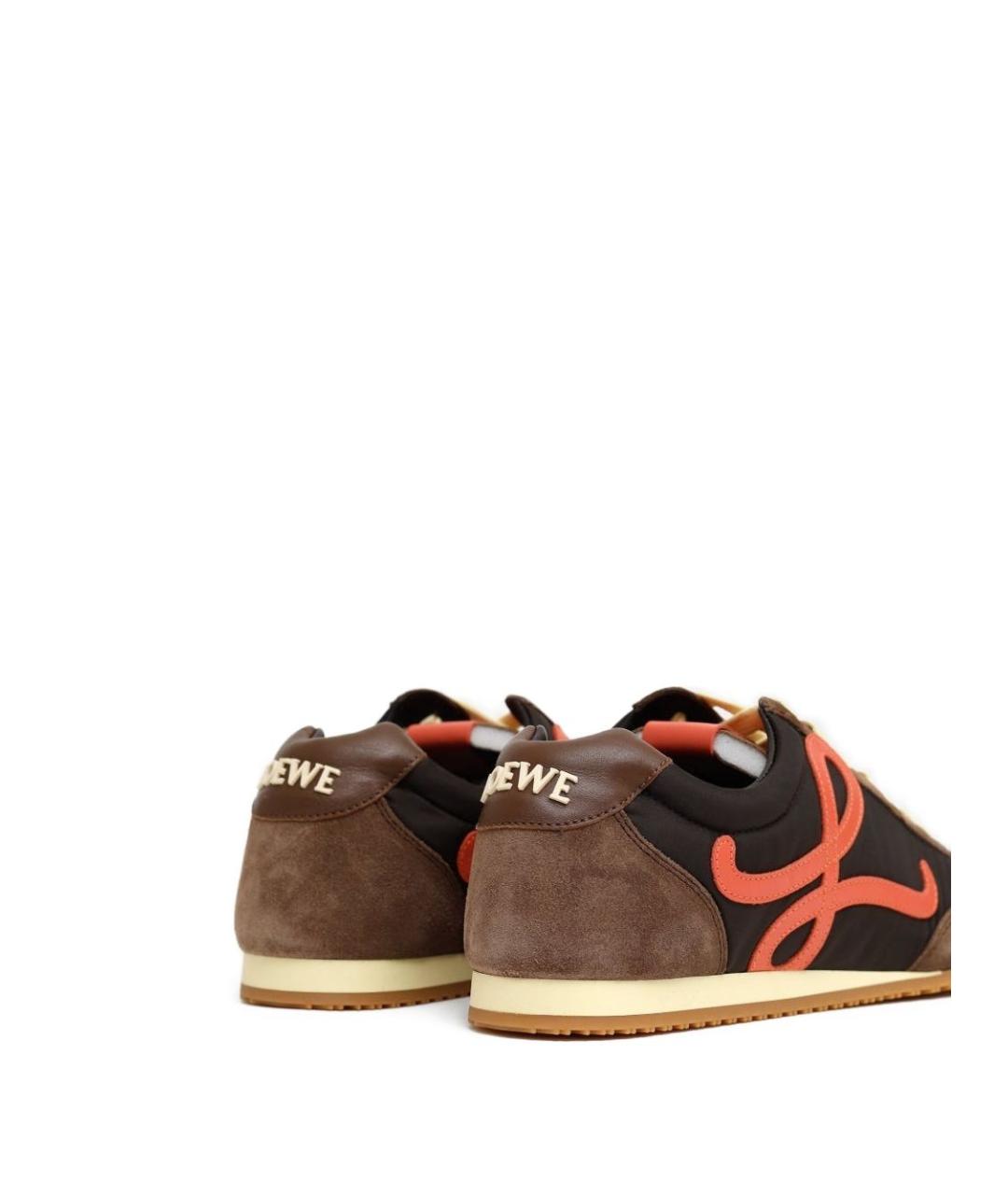 LOEWE Коричневые низкие кроссовки / кеды, фото 3