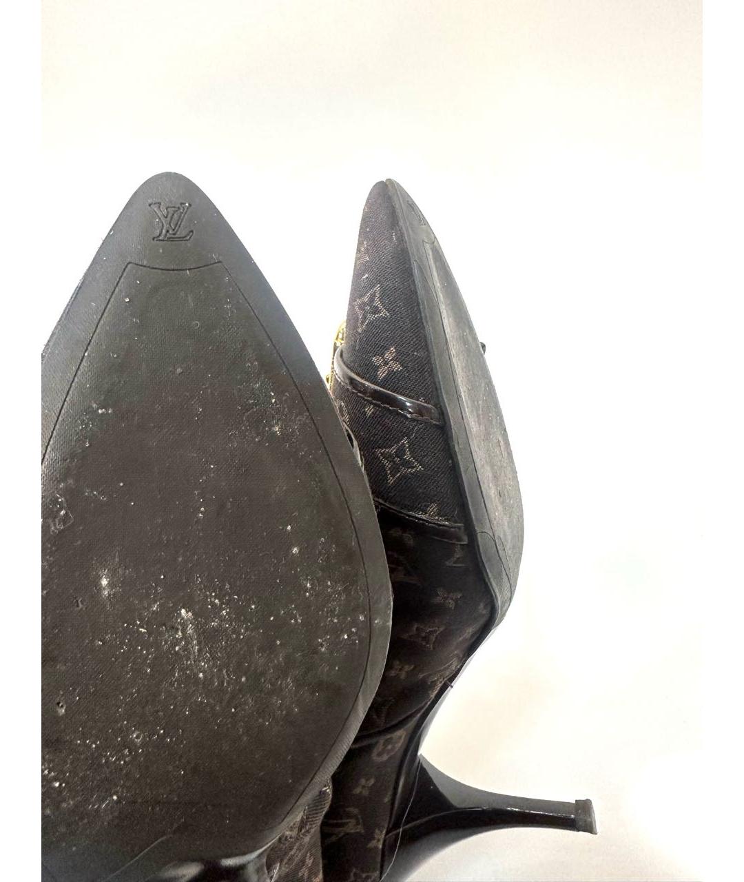 LOUIS VUITTON Коричневые текстильные полусапоги, фото 8