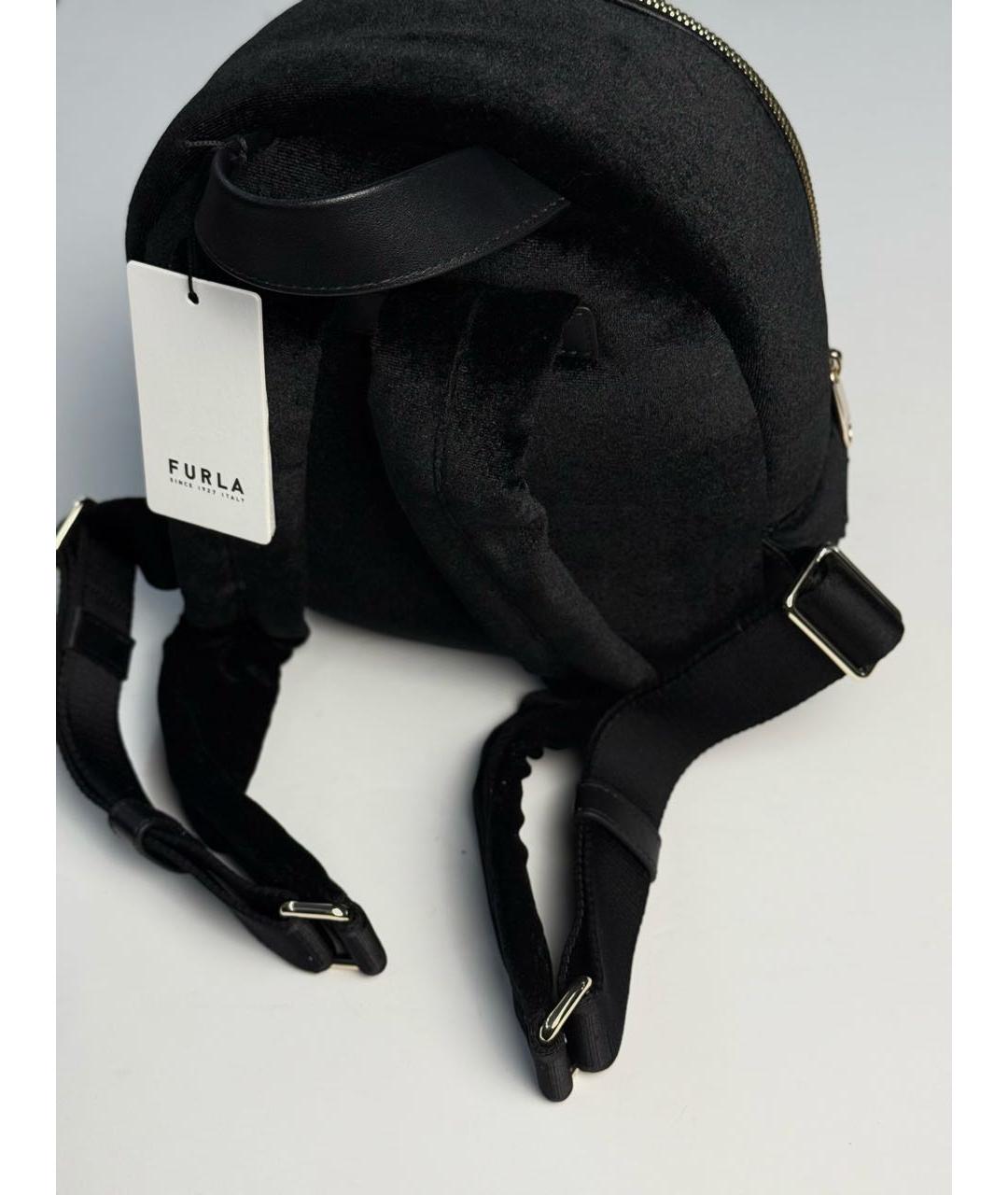 FURLA Черный бархатный рюкзак, фото 4