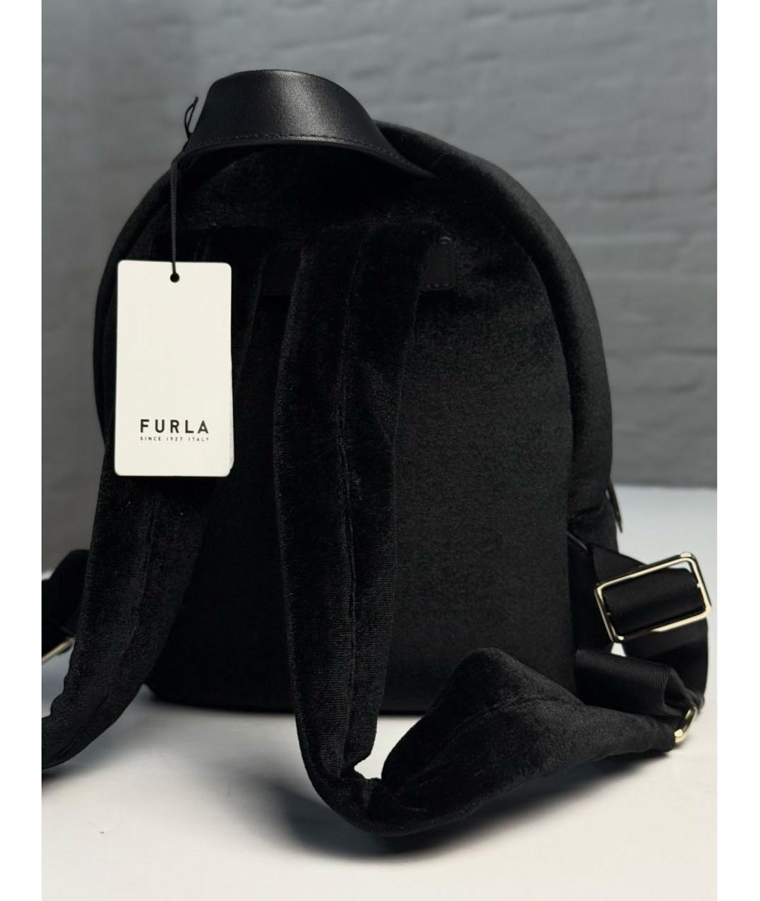 FURLA Черный бархатный рюкзак, фото 8