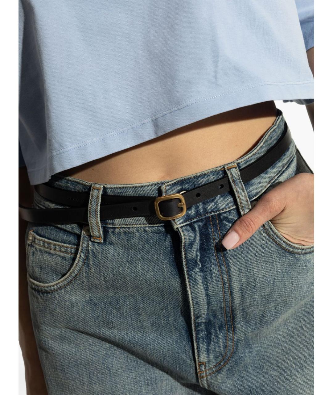 LOEWE Черный кожаный ремень, фото 4