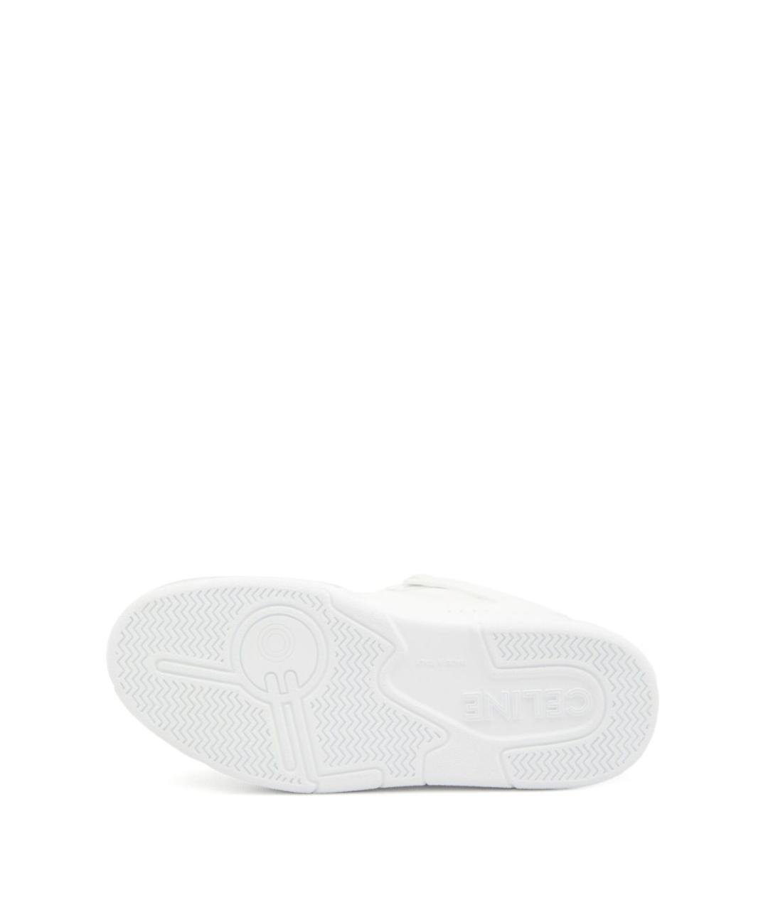 CELINE Белые кожаные низкие кроссовки / кеды, фото 5