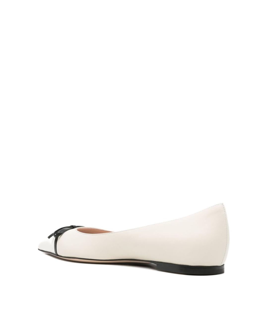 VALENTINO Бежевые кожаные балетки, фото 2