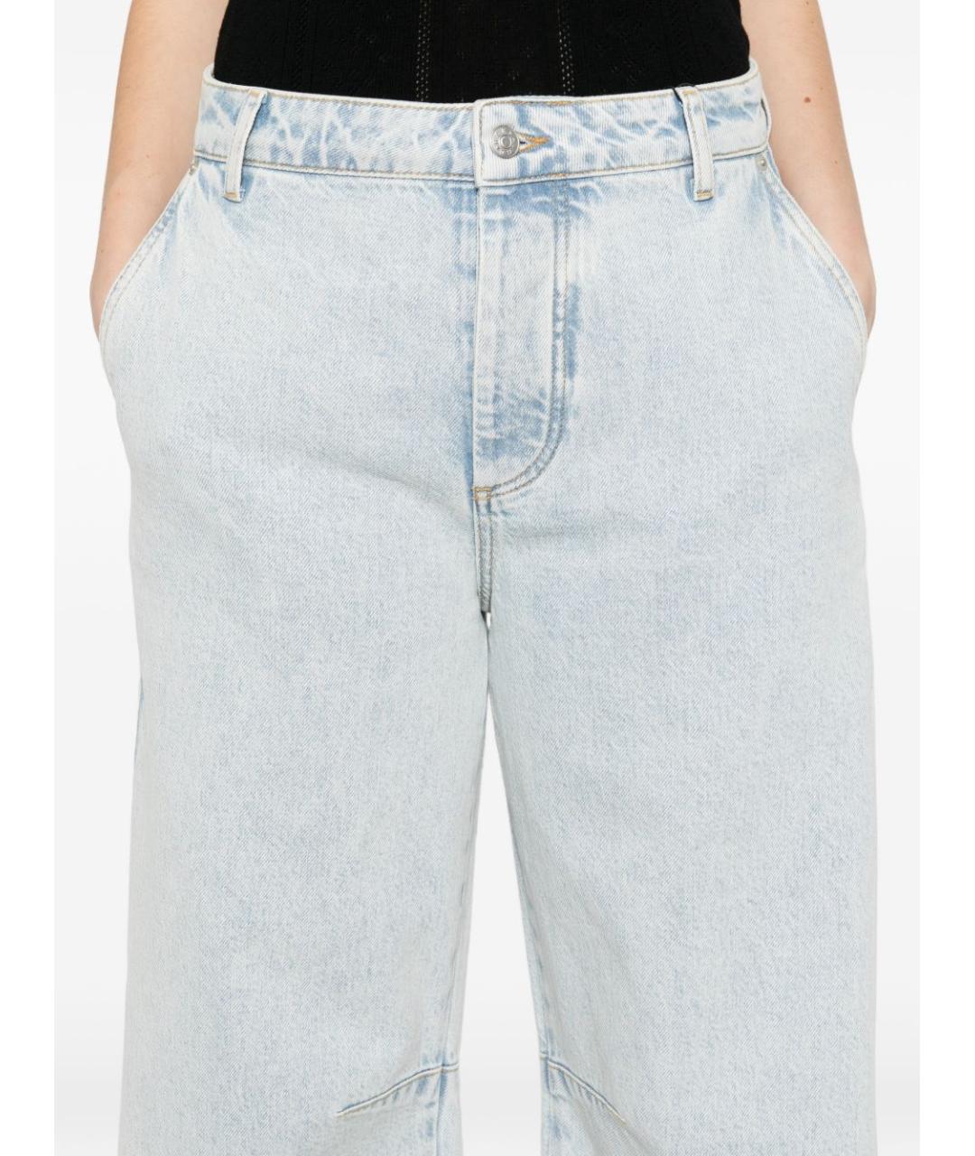 HERSKIND Голубые хлопковые джинсы клеш, фото 5