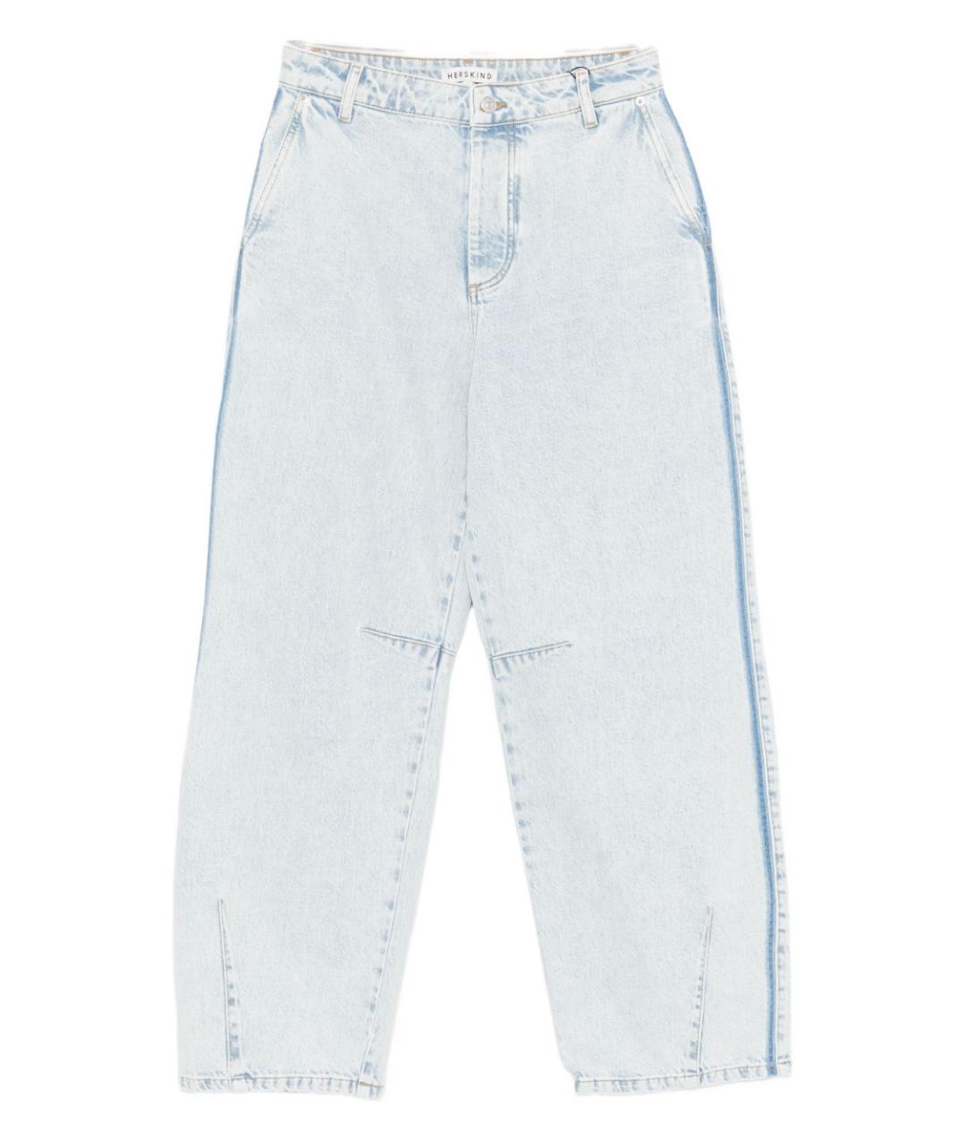 HERSKIND Голубые хлопковые джинсы клеш, фото 1