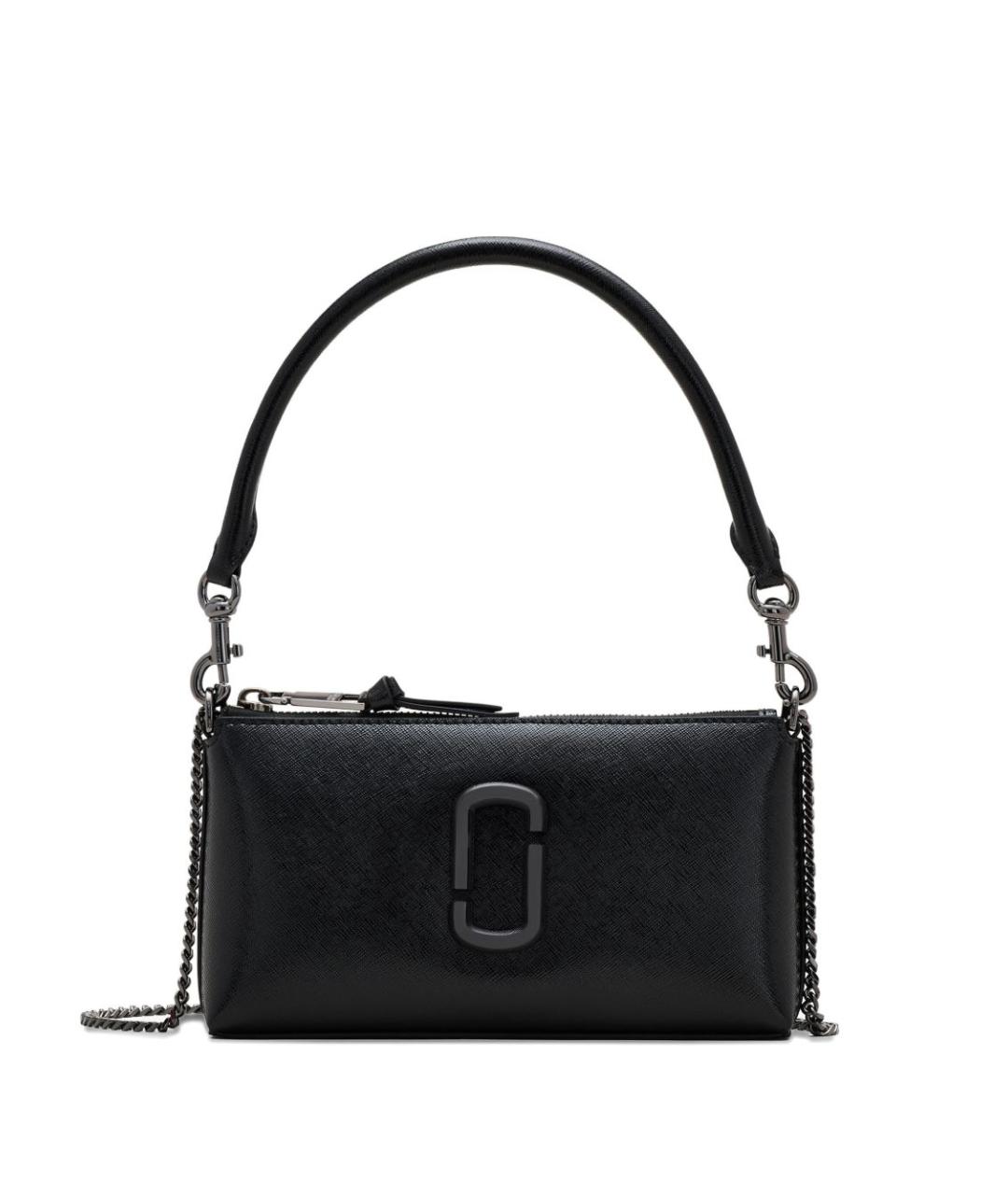 MARC JACOBS Черная кожаная сумка с короткими ручками, фото 1