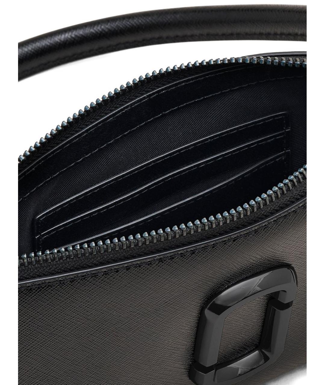 MARC JACOBS Черная кожаная сумка с короткими ручками, фото 3