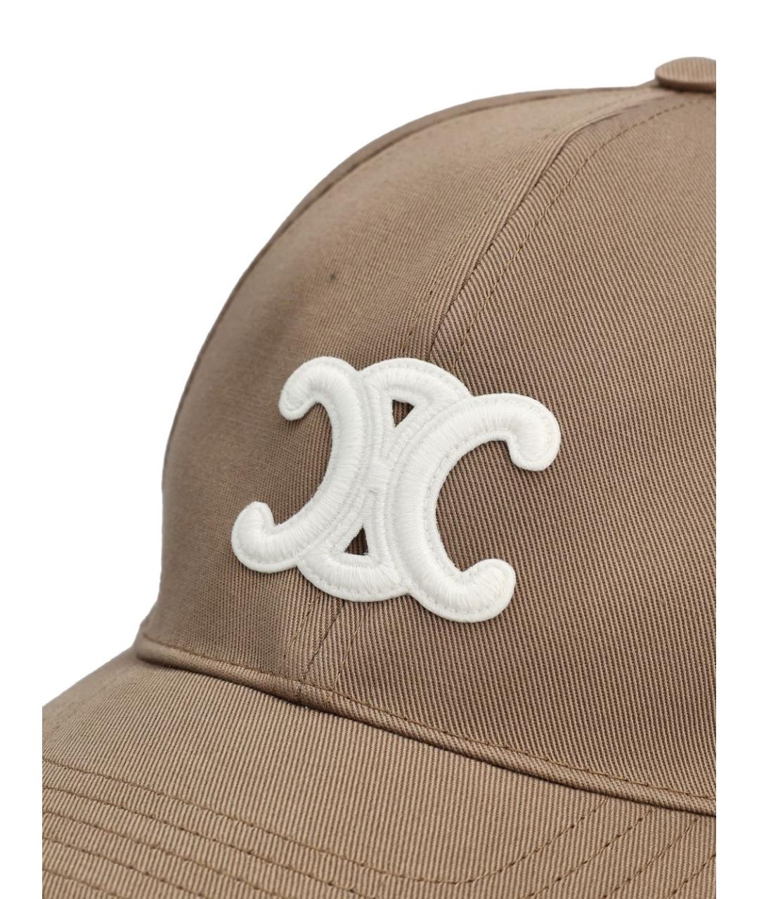 CELINE Бежевая хлопковая кепка, фото 2