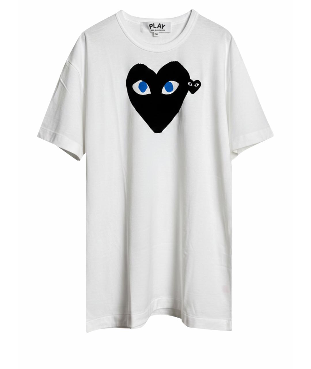 COMME DES GARÇONS PLAY Белая хлопковая футболка, фото 1