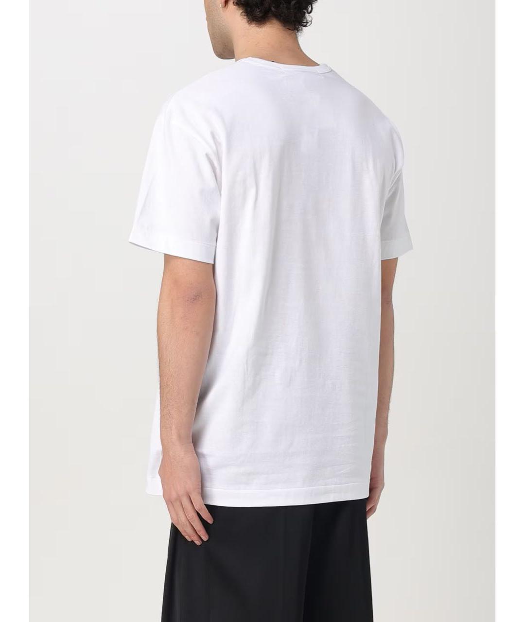COMME DES GARÇONS PLAY Белая хлопковая футболка, фото 6