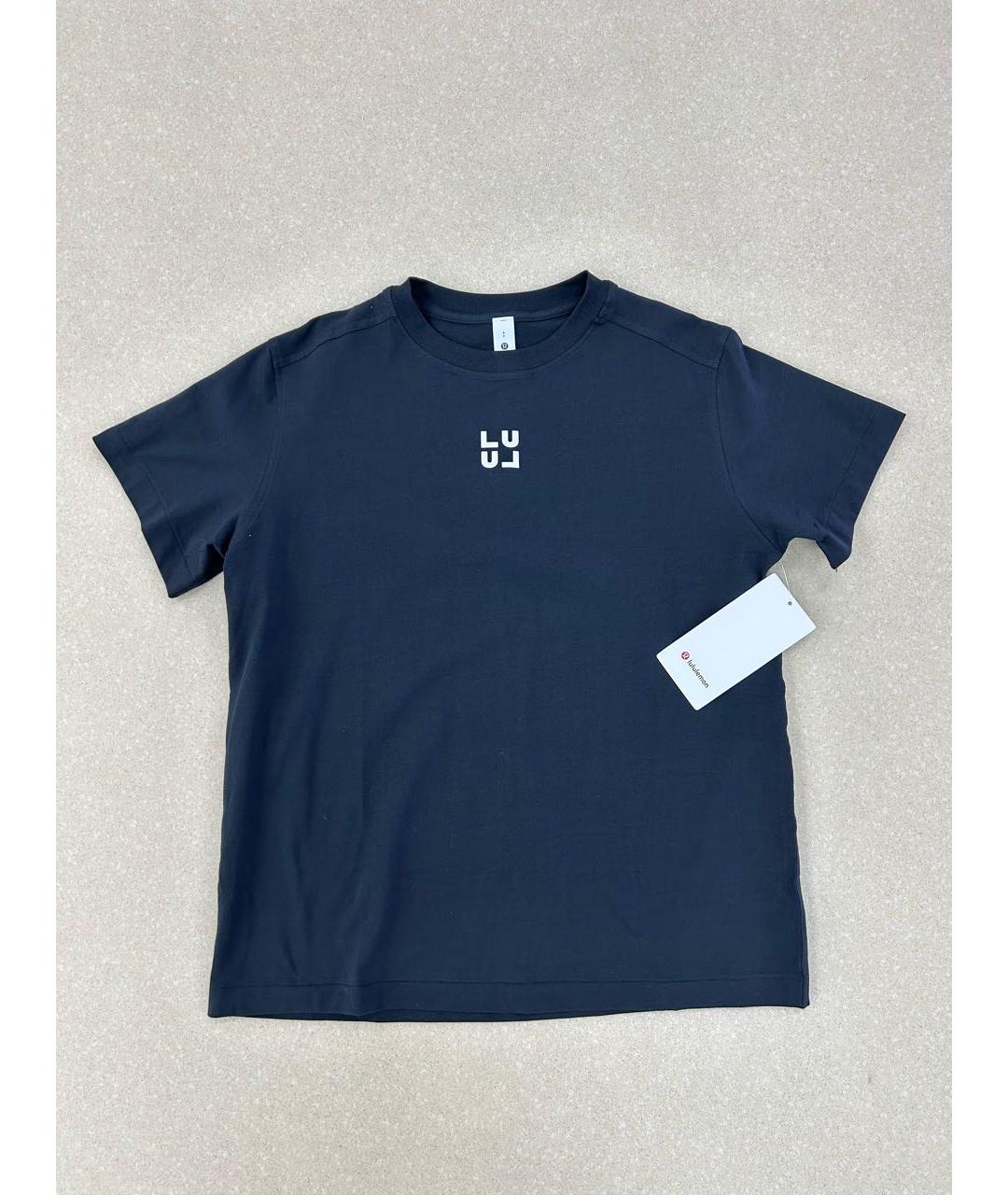 Lululemon Черная хлопко-эластановая футболка, фото 5