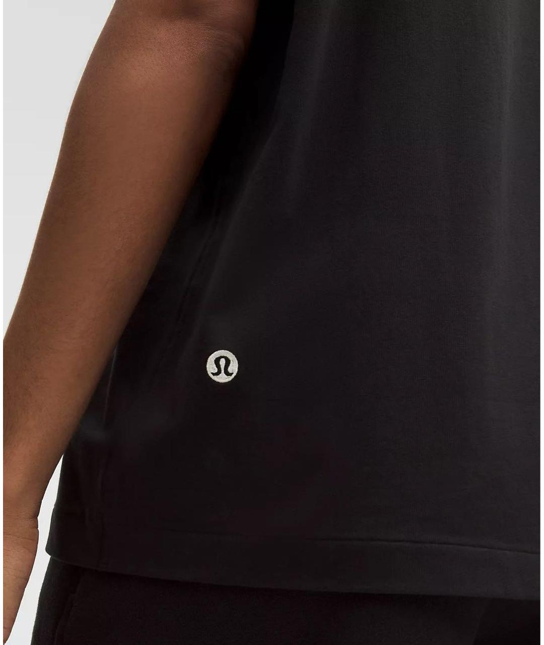 Lululemon Черная хлопко-эластановая футболка, фото 3