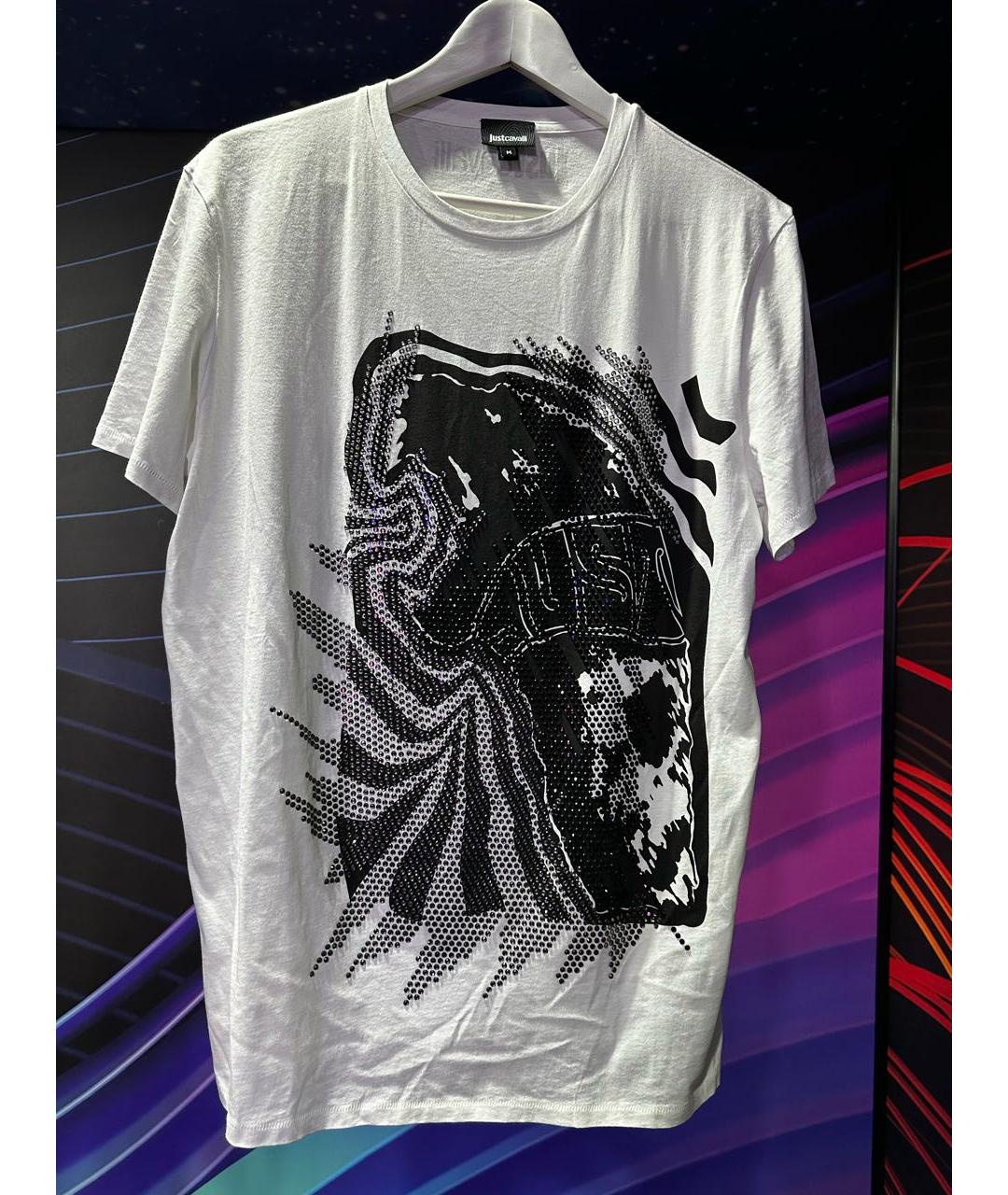 JUST CAVALLI Белая хлопковая футболка, фото 6