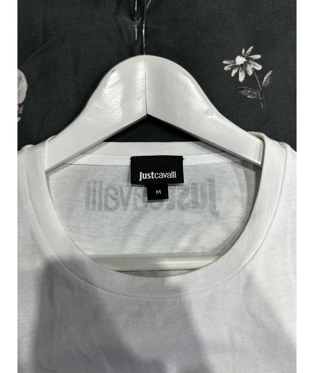 JUST CAVALLI Белая хлопковая футболка, фото 3