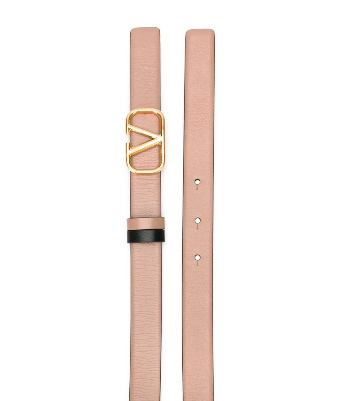 VALENTINO Бежевый кожаный ремень, фото 2