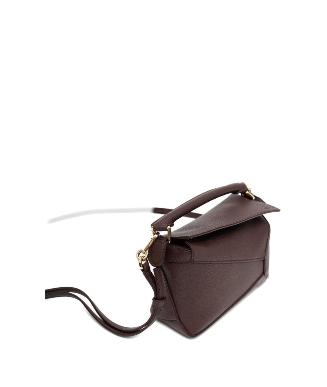 LOEWE Коричневая кожаная сумка через плечо, фото 3