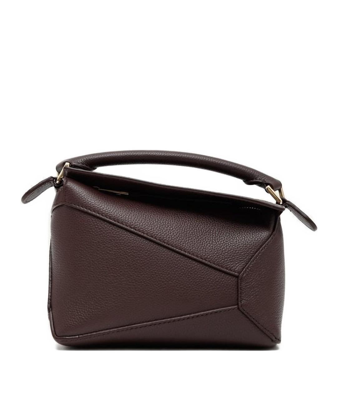 LOEWE Коричневая кожаная сумка через плечо, фото 1