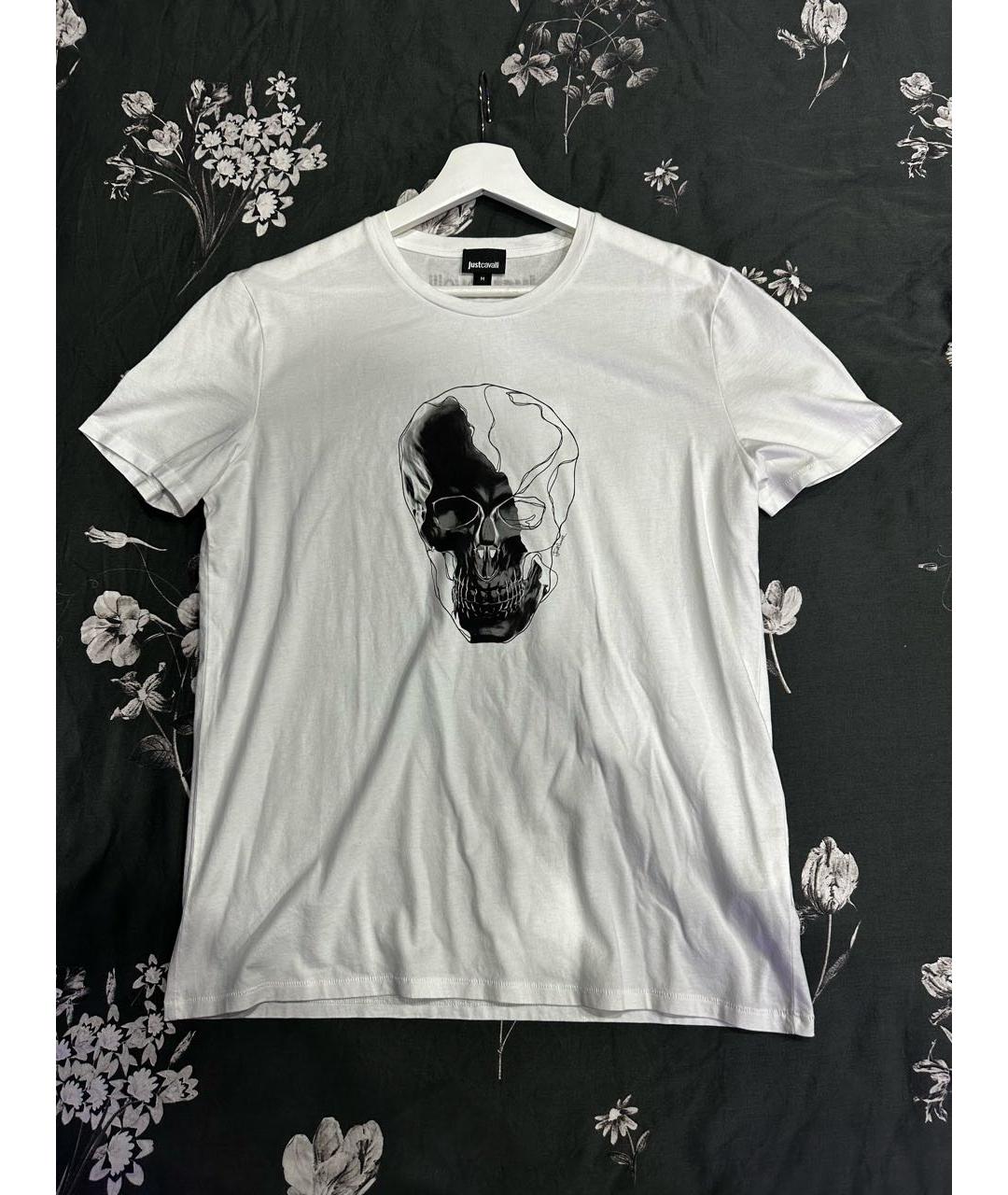 JUST CAVALLI Белая хлопковая футболка, фото 4