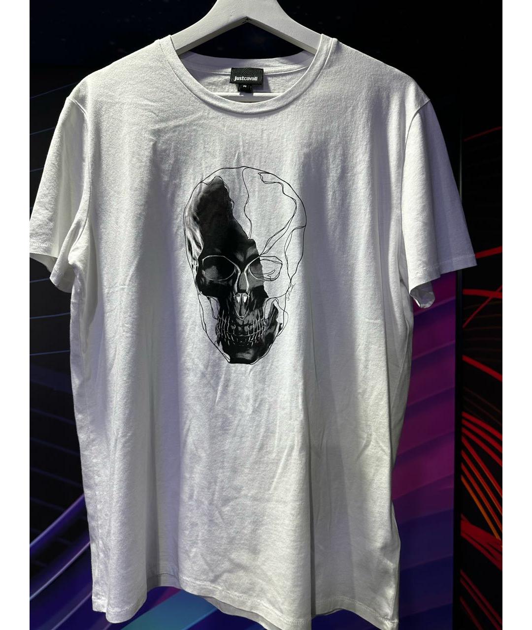 JUST CAVALLI Белая хлопковая футболка, фото 6