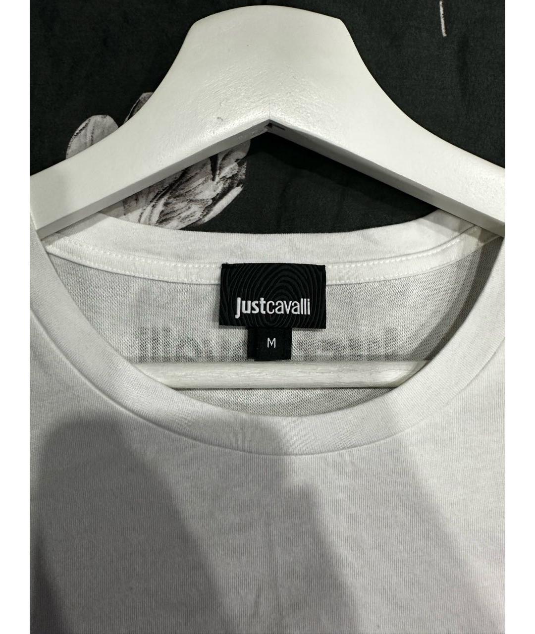 JUST CAVALLI Белая хлопковая футболка, фото 3